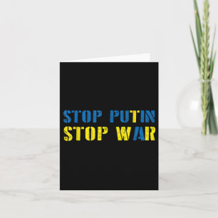 I unterstütze die Ukraine Stoppt Putin Krieg beend Karte