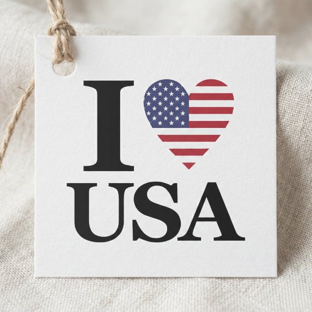 "I ❤️ USA" GESCHENKANHÄNGER (Gratitude, Red White Blue.)