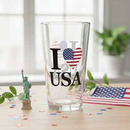 "I ❤️ USA" GLAS