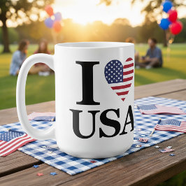 "I ❤️ USA" KAFFEETASSE