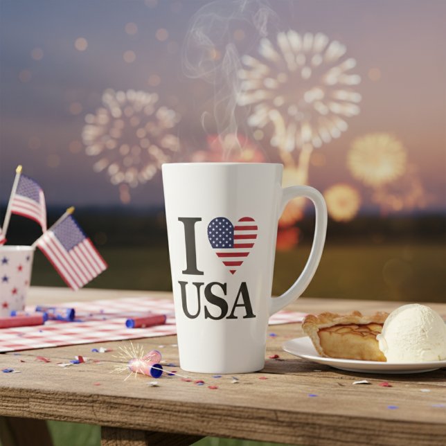 "I ❤️ USA" MILCHTASSE ("I ❤️ USA" LATTE MUG)