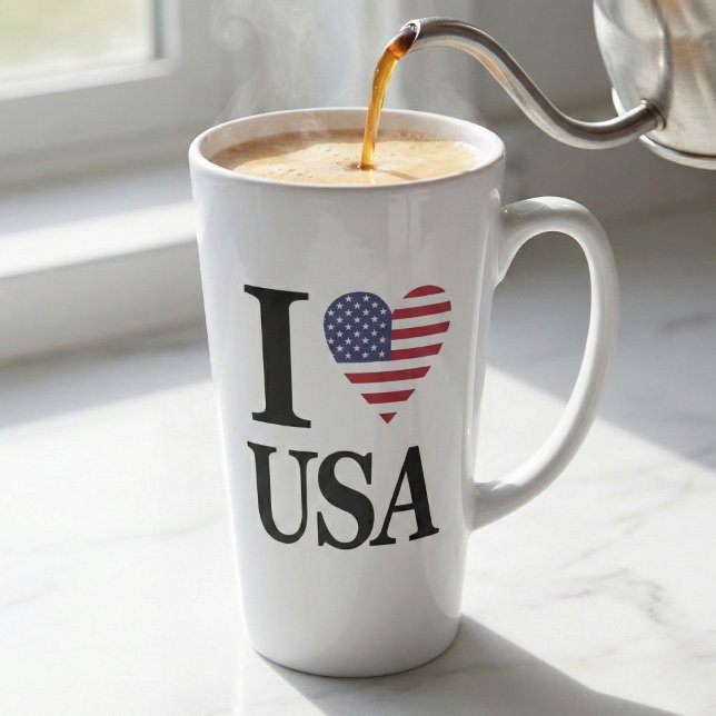 "I ❤️ USA" MILCHTASSE (Sip The American Dream.)