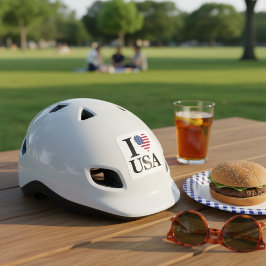 "I ❤️ USA" QUADRATISCHER AUFKLEBER