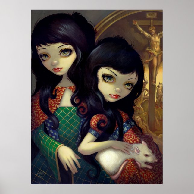 I Vampiri La Sorelle ART PRINT Vampire Schwestern  Poster (Vorne)