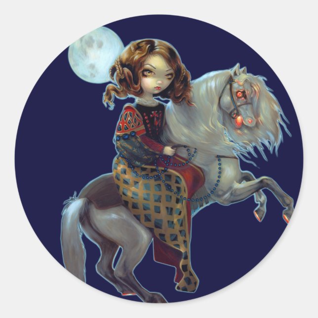 "I Vampiri: Notte a Cavalla"-Aufkleber Runder Aufkleber (Vorderseite)