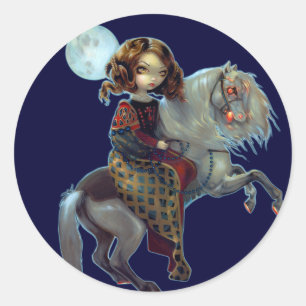 "I Vampiri: Notte a Cavalla"-Aufkleber Runder Aufkleber