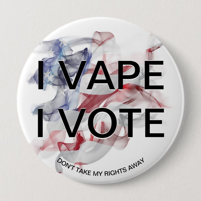 I VAPE I STIMME USA Flag Vapor Button (Vorderseite)