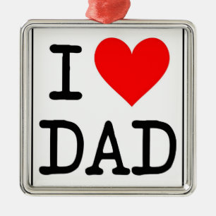I Vater-Verzierung der Liebe-(Herz) Ornament Aus Metall