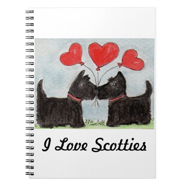 I verfolgt LIEBEscotties-NOTIZBUCH Scottie Notizblock (Vorderseite)