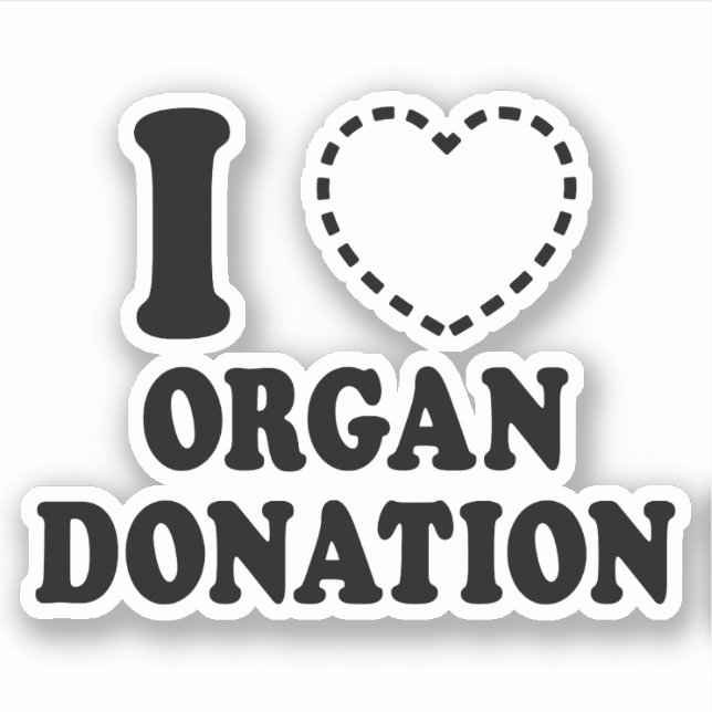 I {VERMISSTES HERZ} ORGANSPENDE AUFKLEBER (Vorderseite)