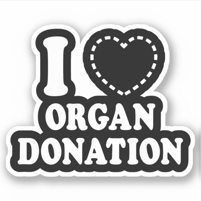 I {VERMISSTES HERZ} ORGANSPENDE AUFKLEBER (Vorderseite)