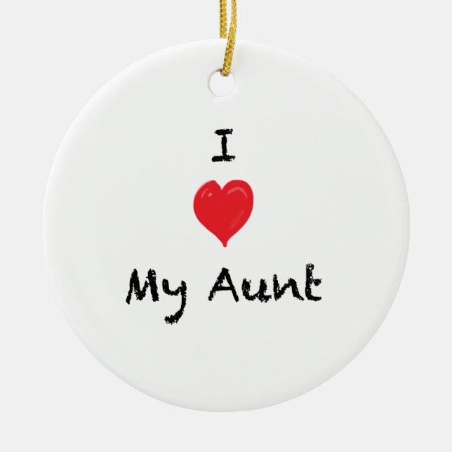 I versah Liebe meine Tante Custom 2 Keramik Ornament (Vorne)