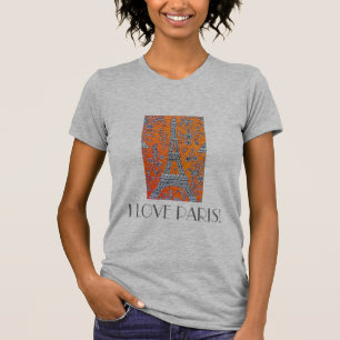 I Vintager Reise LIEBE-PARIS T - Shirt