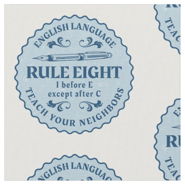 I vor E, außer nach C Rule Funny Stoff (Nahaufnahme)