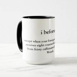 I vor e: eine kluge Tasse