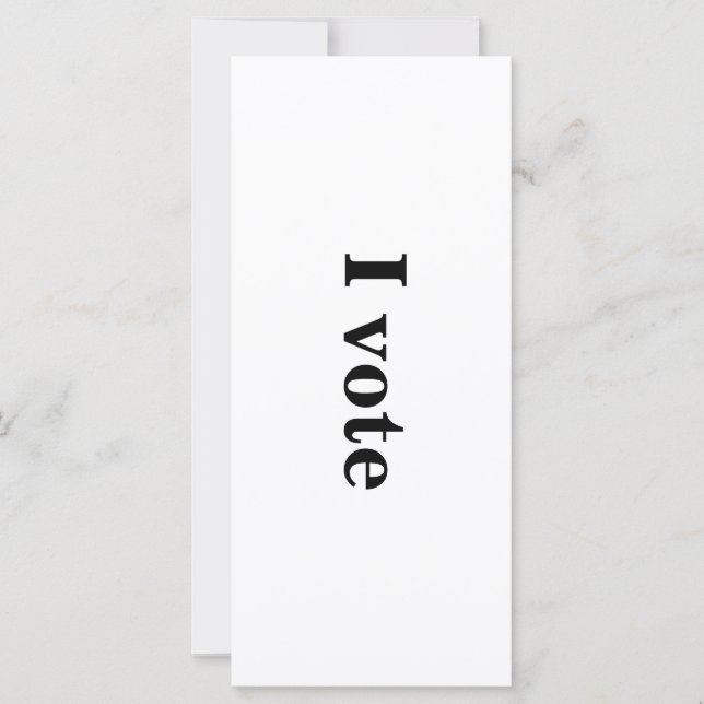 "I vote" Intention Card (Vorderseite)