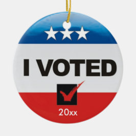 I Voted TWO-SIDED Keepsake Election Keramikornament