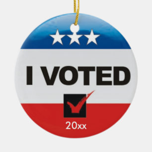 I Voted TWO-SIDED Keepsake Election Keramikornament