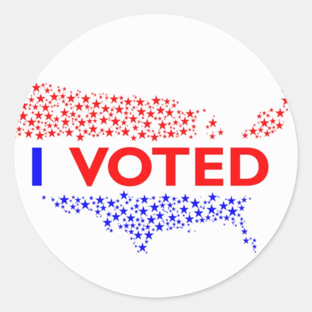I Voted USA Circular Sticker (Vorderseite)