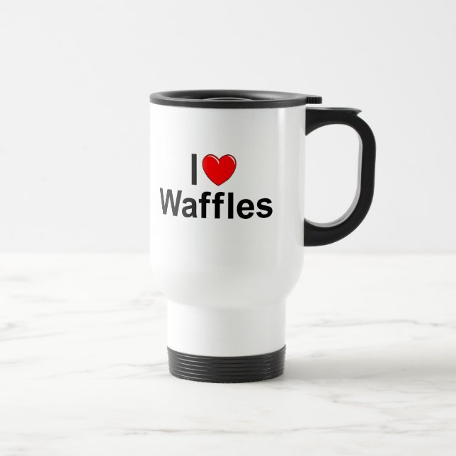 I Waffeln der Liebe-(Herz) Reisebecher (Rechts)