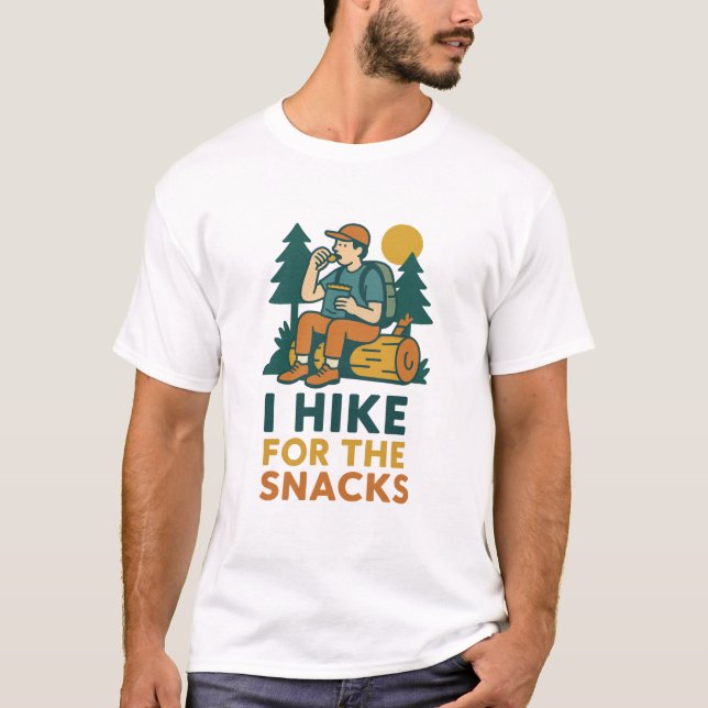 I wandern für die Snacks - Funny Trail Lover's Des T-Shirt (Vorderseite)