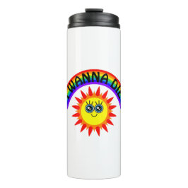 I Wanna Die - Regenbogen Lächeln Sun Thermosbecher