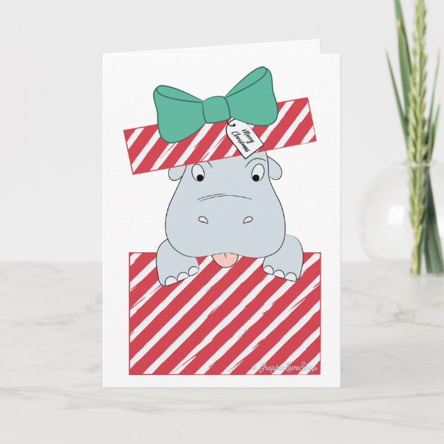I Want a Hippopotamus for Christmas Karte (Vorderseite)