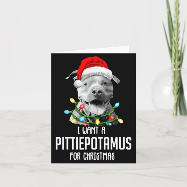I Want A Ttietamus For Christmas Funny Tbul  Karte (Vorderseite)