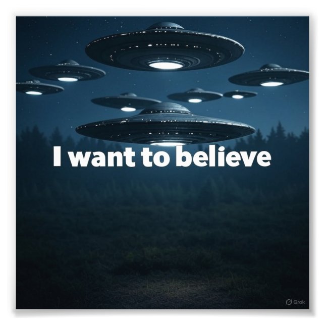 I want to believe fotodruck (Vorne)
