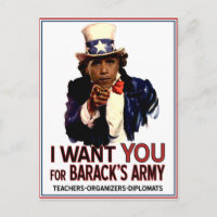 I Want You - Obama Political Postcard