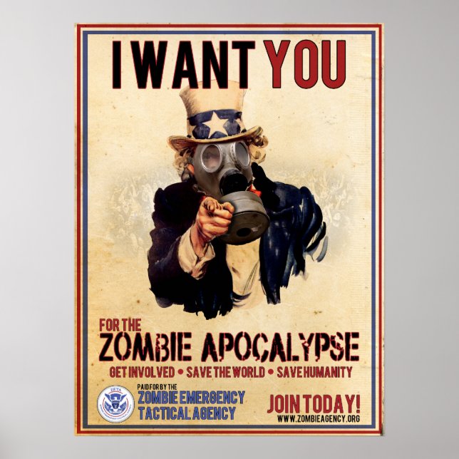 I Want You - Zombie Apocalypse Poster (Vorne)