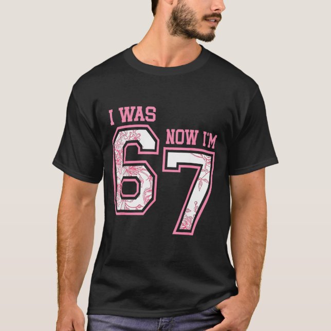 I Was 6 Now I'm 7 Year Old Birthday Girls Coquette T-Shirt (Vorderseite)