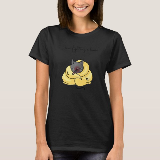 I Was Fighting a Bear Get Well Soon Recovery Tuxed T-Shirt (Vorderseite)