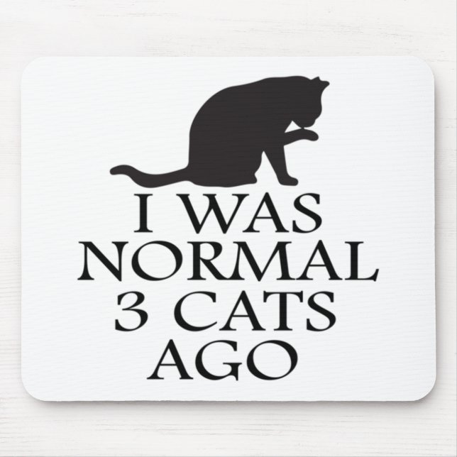 i-was-normal-3-cats-vor-lustig-cat mousepad (Vorne)