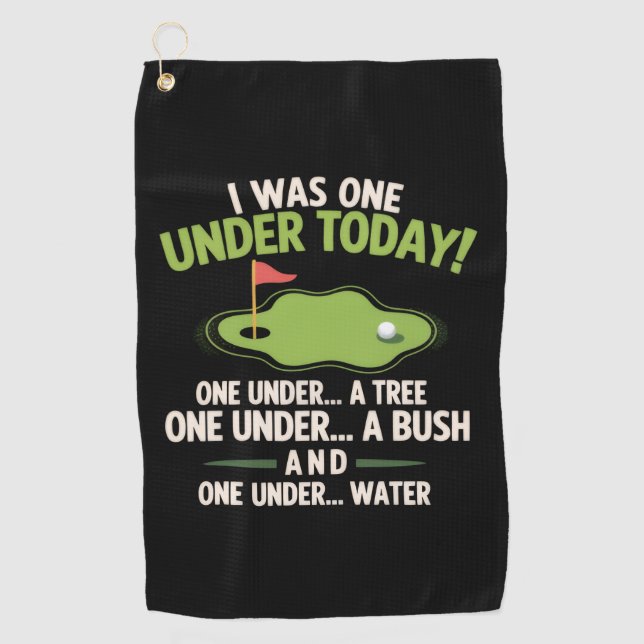 I Was One Under Today Golfer Golf Lover Golfing  Golfhandtuch (Vorderseite)