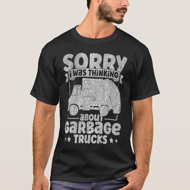 I Was Thinking About Garbage Trucks for Toddler Bo T-Shirt (Vorderseite)