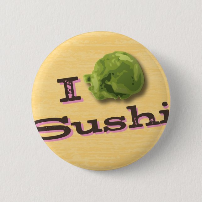 I Wasabi Sushi Button (Vorderseite)