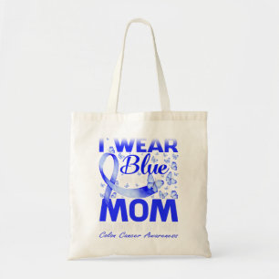 I Wear Blue For My Mom Colon Cancer Awareness Tragetasche