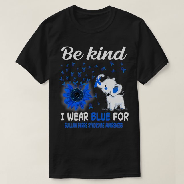 I Wear Blue Guillain Barre Syndrome Awareness  T-Shirt (Design vorne)