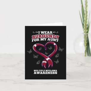 I Wear Burgundy Aunt Multiple Myeloma Awareness Bl Karte