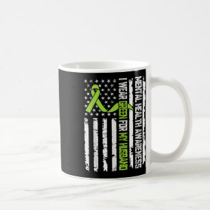 I Wear Green For My Husband Mental Health Awarenes Kaffeetasse