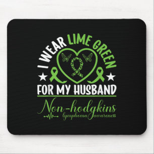 I Wear Green For My Husband Mental Health Awarenes Mousepad