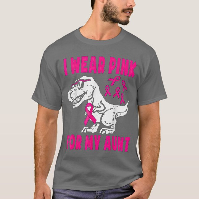 I Wear Pink For My Aunt Breast Cancer Awareness fr T-Shirt (Vorderseite)