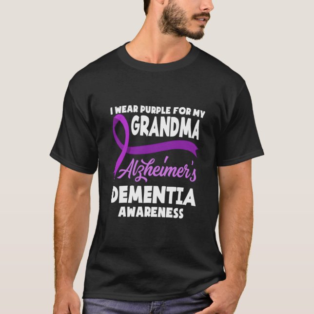 I Wear Purple For My Grandma Alzheimer'S Detia Awa T-Shirt (Vorderseite)