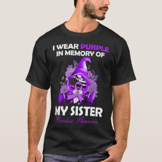 I Wear Purple For My Sister Overdose Awareness Mon T-Shirt