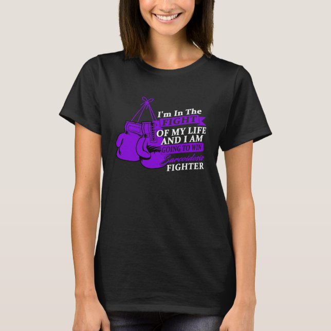 I Wear Purple For Sarcoidosis Awareness Warrior 1 T-Shirt (Vorderseite)