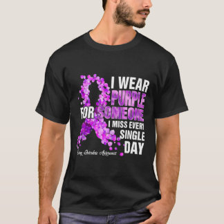 I Wear Purple For Someone I Miss Drug Overdose Awa T-Shirt