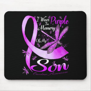 I Wear Purple In Memory For My Son Overdose Awaren Mousepad