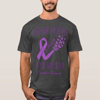I Wear Purple In Memory For My Son Overdose Awaren T-Shirt