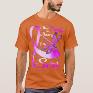 I Wear Purple In Memory For My Son Overdose Awaren T-Shirt